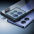 Чехол DuxDucis для Motorola Edge 50 Pro 5G, Aimo case, прозрачный / черный
