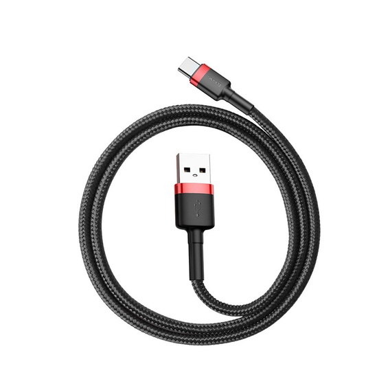 BASEUS Cafule Кабель Type-C 3A 0.5M - Чёрный/Красный