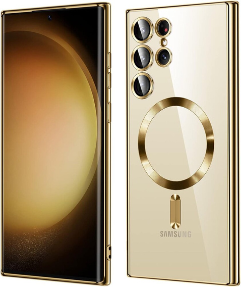 Чoхол до Samsung Galaxy S23 Ultra, MagSafe Hybrid, золотий