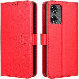 Откидной чехол для Motorola Moto G85, Crazy Horse Wallet, красный