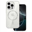 Чохол для iPhone 16 Pro, ERBORD Glitter MagSafe, прозорий + Скло для екрану