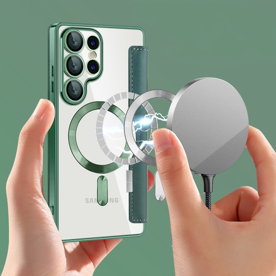 Чохол-книжка для Samsung Galaxy S25 Ultra, RFID Wallet MagSafe CamShield, зелений