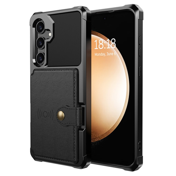 Чехол для Samsung Galaxy A55 5G, Card Holder Kickstand, чёрный