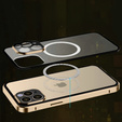 Магнітний чохол Dual Glass MagSafe для iPhone 14 Pro, золотий