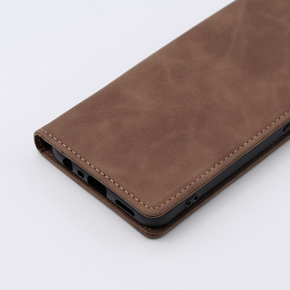 Чехол для Oppo A78 4G, ERBORD Vintage, бумажник с клапаном, кофе