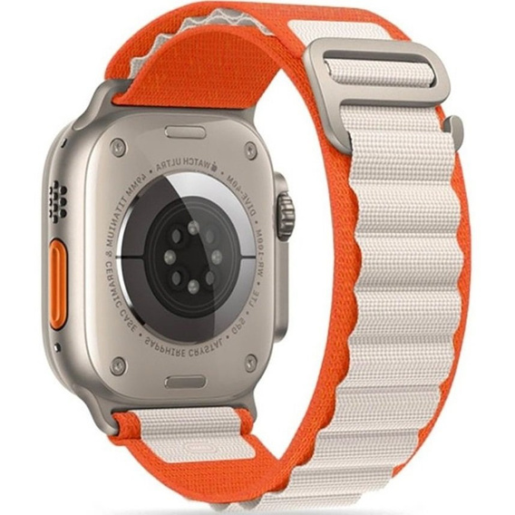 Нейлоновый ремешок до Apple Watch 1/2/3/4/5/6/7/8/SE/ULTRA 42/44/45/49 MM, Orange / Beige