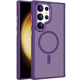 Чехол MagSafe для Samsung Galaxy S24 Ultra 5G, гибридный чехол, фиолетовый