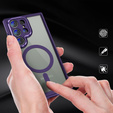 Чохол для Samsung Galaxy S24 Ultra, ERBORD Impact Guard, MagSafe, темно-фіолетовий