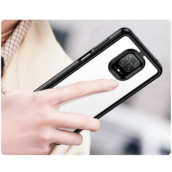 Чехол до Xiaomi Redmi Note 9S / 9 Pro / 9 Pro Max, Fusion Hybrid, прозрачный / черный