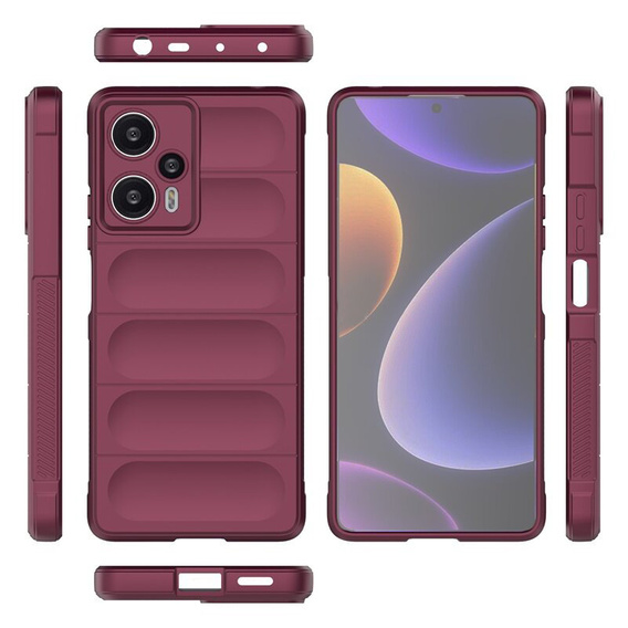 Чехол до Xiaomi Poco F5 5G, Gaming Shockproof, бордовый