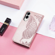 Чохол-книжка для Samsung Galaxy S25 Edge, Butterfly, рожевий rose gold