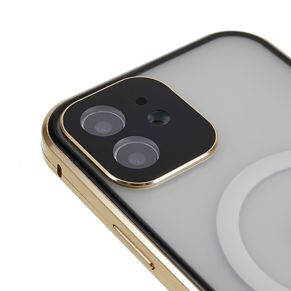 Магнітний чохол Dual Glass MagSafe для iPhone 12, золотий