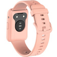 Прозорий ремінець з футляром до Huawei Watch Fit, Light Pink