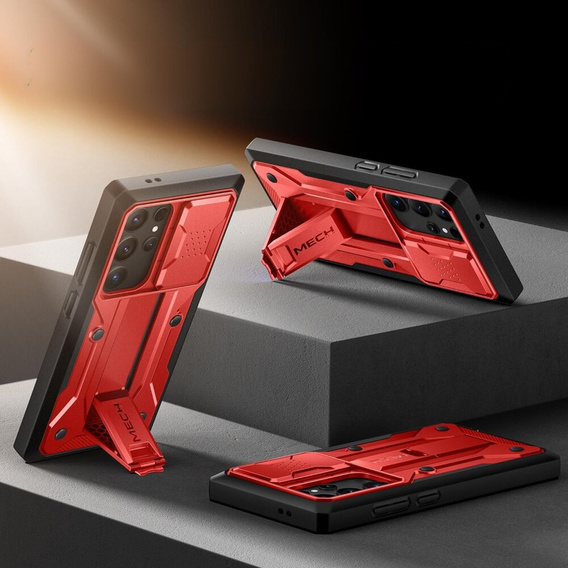 Чохол для Samsung Galaxy S24 Ultra, Tongate MECH Series Clip, червоний