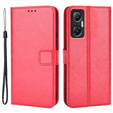 Футляр з клапаном для Infinix Hot 20 5G, Crazy Horse Wallet, червоний