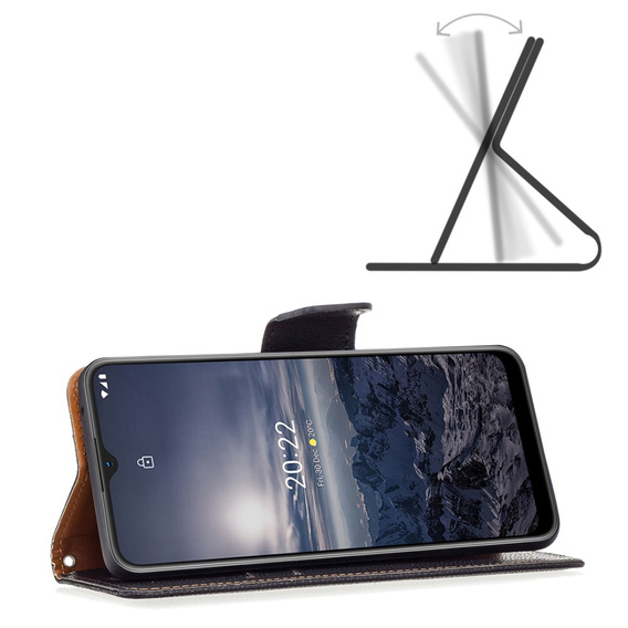 Откидной чехол для Nokia G11 / G21, Litchi Wallet Case, чёрный