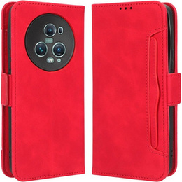 Футляр з клапаном для Honor Magic 5 Pro 5G, Card Slot, червоний