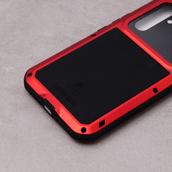 Чoхол Love Mei до Samsung Galaxy A54 5G, armored with glass, червоний