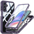 Чохол для Samsung Galaxy A16, Shockproof, зі склом, для MagSafe, фіолетовий