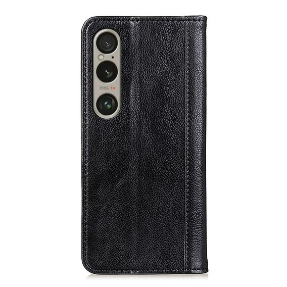Чохол-фліп для Sony Xperia 1 VI, Split Leather, чорний