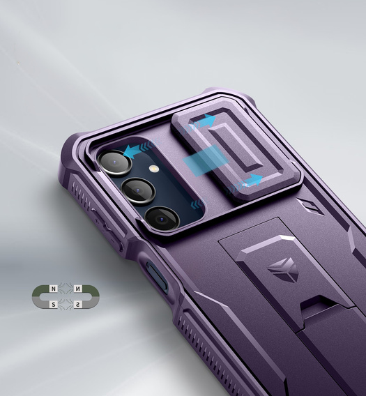Броньований чохол для Samsung Galaxy A16, Dexnor Full Body (Two Frames), фіолетовий
