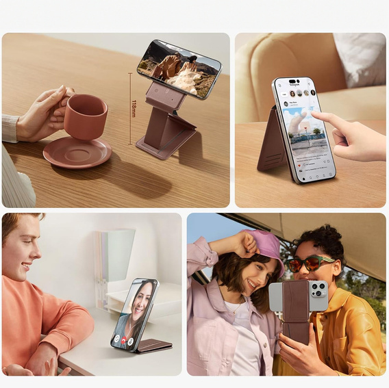 Магнитный кошелек с подставкой и функцией NFC SURITCH для iPhone 16 Pro
