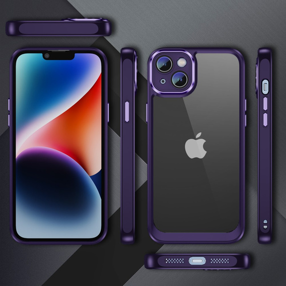 Чехол для iPhone 15 Plus, ERBORD Impact Guard, тёмно-фиолетовый