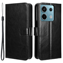 Футляр з клапаном для Xiaomi Redmi Note 13 Pro 5G, Crazy Horse Wallet, чорний