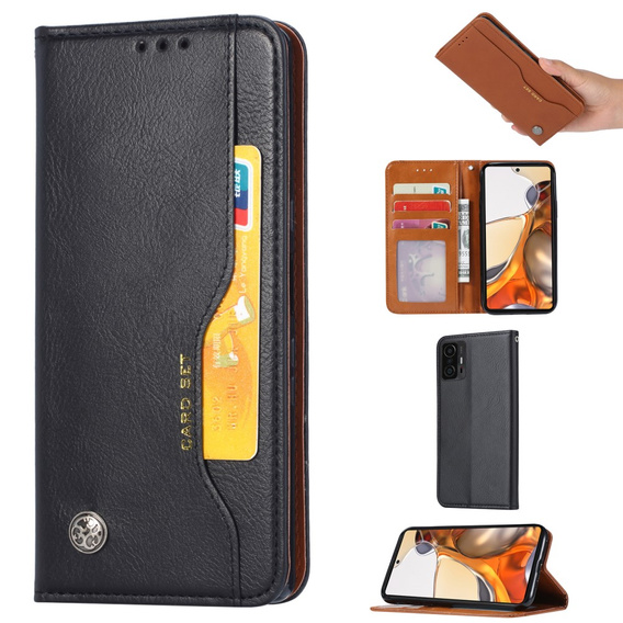  Чoхол Wallet до Xiaomi 11T / 11T Pro, Outer Card Slot, Black