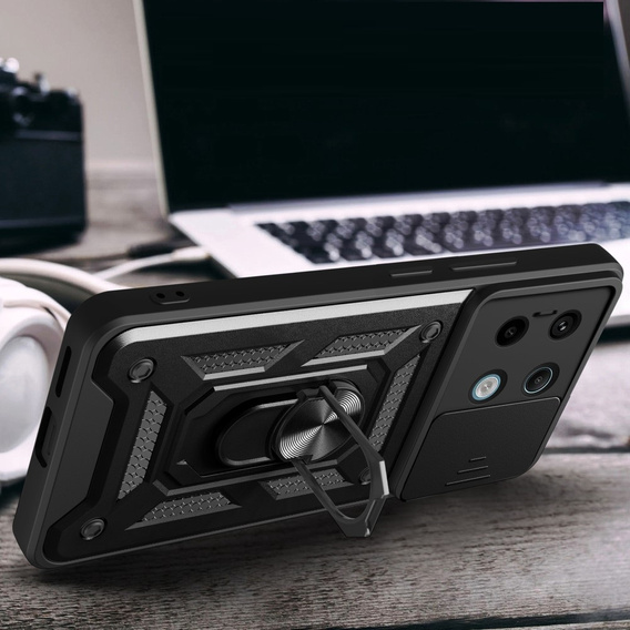 Чехол NOX Camera Slide Xiaomi Redmi Note 13 Pro 5G, CamShield Slide, чёрный