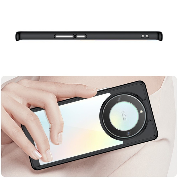 Чoхол до Honor Magic 5 Lite, Fusion Hybrid, прозорий / чорний