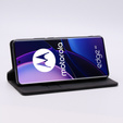 Чохол для Motorola Edge 40, ERBORD Vintage, гаманець з клапаном, чорний