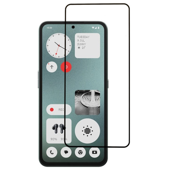 3D загартоване скло для Nothing CMF Phone 1, чорна рамка