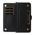Чохол з клапаном для Realme 14 Pro+ 5G, Crossbody Leather Wallet, чорний