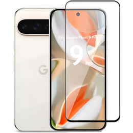 Закаленное стекло 3D для Google Pixel 9 Pro, чёрная рама