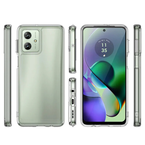 Чехол до Motorola Moto G54 5G, Fusion Hybrid, прозрачный
