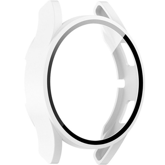 2в1 чехол и защитное стекло для часов Samsung Galaxy Watch 4 44mm, White