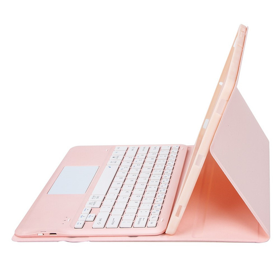 Чехол + клавиатура Samsung Galaxy Tab S9+, Leather Pen Slot TouchPad, розовый rose gold