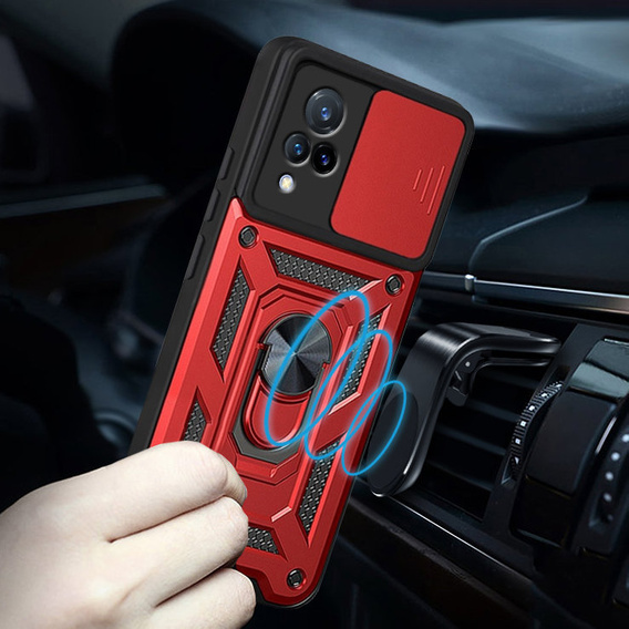 Чохол NOX Camera Slide Vivo V21 5G, CamShield Slide, червоний