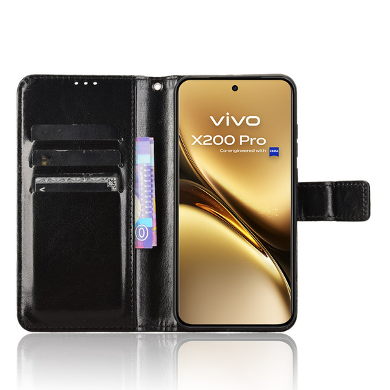 Чехол с клапаном Crazy Horse Wallet для Vivo X300 Pro