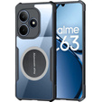 Чехол для Realme C63, с магнитной пластиной, прозрачный / черный