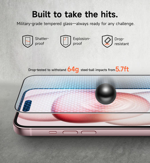 2x Закаленное стекло SURITCH для iPhone 16 / 15