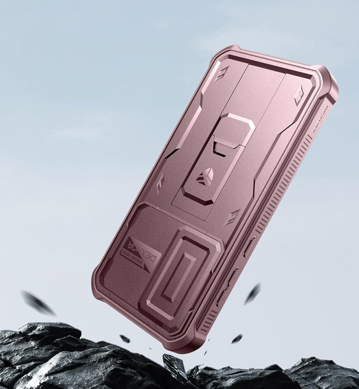 Броньований чохол для Samsung Galaxy A35, Dexnor Full Body (Two Frames), рожевий rose gold