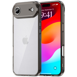 Силиконовый чехол для iPhone Air, с жесткой задней стенкой, дымчато-черный