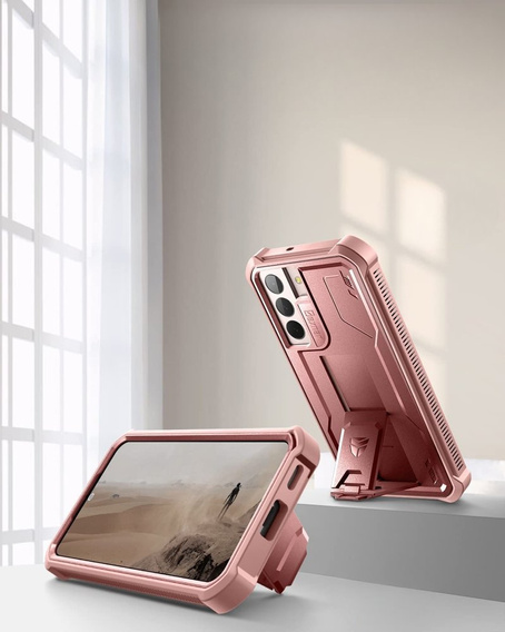 Броньований чохол для Samsung Galaxy S22, Dexnor Full Body, рожевий rose gold