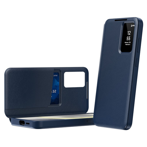 Флип-кейс для Samsung Galaxy S25 Ultra, Smart View Wallet, синий
