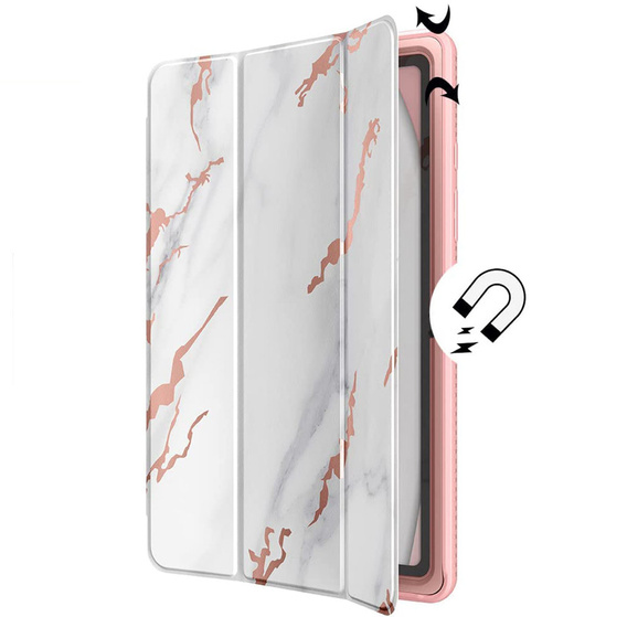 Чехол до Samsung Galaxy Tab A7, Suritch Full Body Basic Marble, розовый