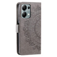 Чохол-книжка для Xiaomi Redmi Note 13 Pro 4G / Xiaomi Redmi Note 14S / Xiaomi Poco M6 Pro 4G, Mandala, сірий