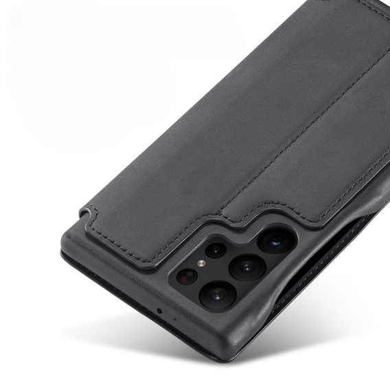 Откидной чехол для Samsung Galaxy S23 Ultra, ERBORD Retro, чёрный