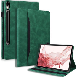 Чехол для Samsung Galaxy Tab S10 FE+ Plus, Classic, с местом для стилуса, зелёный